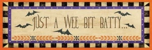 Just a Wee Bit Batty Halloween Jo Moulton Art Print 18x6 - Picture 1 of 1