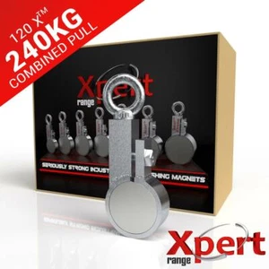 Online Magnets 120 X™ Récupération Pêche Serrage Aimant 240kg/240kg à Tirer - Picture 1 of 1