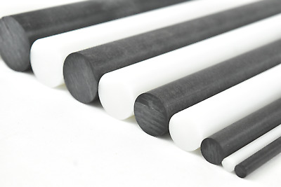BuyPlastic White Delrin Acetal Copolymer Rod 1/4  Diameter X 1 Ft Length, 3 Pack • 13.01$