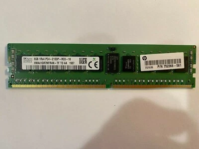 SK Hynix  8GB 1Rx4 PC4-2133P DDR4 Server RAM Ecc reg MA41GR7MFR4N ***HP -581* - Image 1 of 2