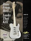 G&L ASAT Z3 Silber-Flake E-Gitarre 1999 Werbung 8x11 Werbedruck