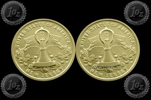 2 x American Innovation Dollars 2019 P + D ( New Jersey - Edison Light ) UNC - Picture 1 of 5