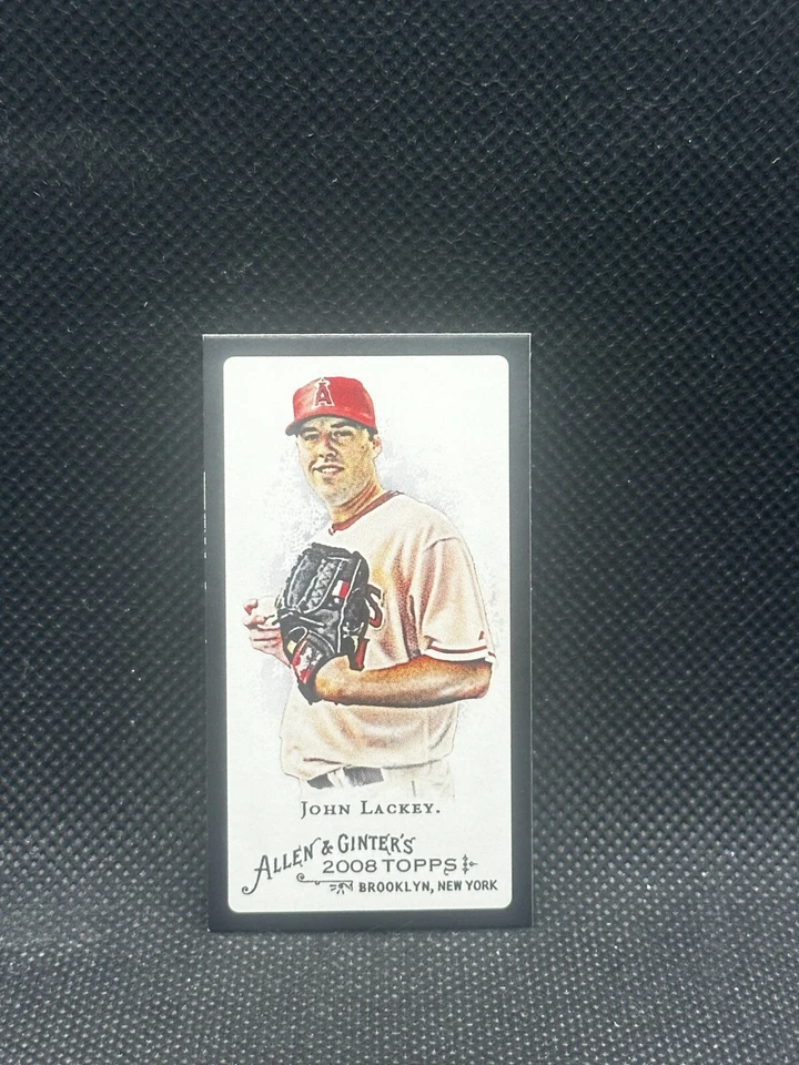 2008 Topps Allen and Ginter #125 JOHN LACKEY * MINI * BLACK BORDER PARALLEL - Image 1 of 1