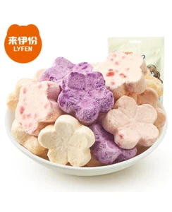 来伊份网红酸奶块30g 冻干固体酸奶果粒块草莓干黄桃干零食来一份 - Imagen 1 de 4