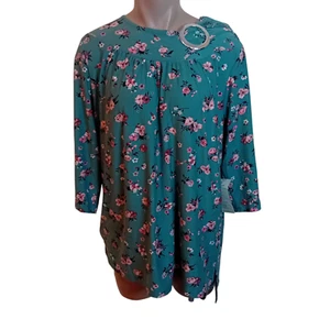 NWT Silverts Adaptive Floral Top Assisted Dressing Easy Snap Accessible Floral S - Picture 1 of 14