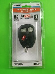 NEW - Dorman 13734 Keyless Entry Remote 3 Button / 02-09 Buick Chevrolet GMC