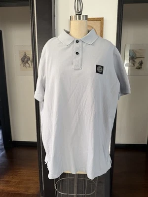 Camisa polo Stone Island manga corta para hombre XXL bebé azul calce ceñido parche brújula Foto 1 de 4