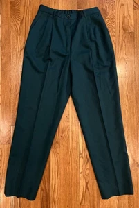 Pendleton Womens 12 31”x31” Virgin Wool Lined Taper Leg Dress Pants Dk Green - Picture 1 of 11