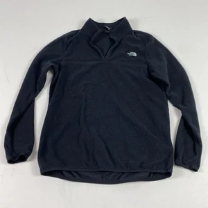 Suéter Top Pullover The North Face Para Mujer Grande Negro Polar Cuarto Cremallera - Imagen 1 de 9