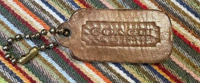 Vintage 70's Coach Leatherware One-Sided Brown Hangtag - Image 1 of 2