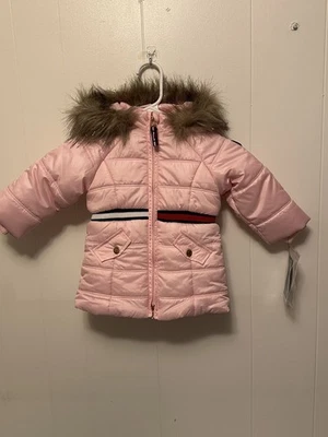 Nuevo con etiquetas Abrigo acolchado de invierno rosa Tommy Hilfiger niños 12mos precio de venta sugerido por el fabricante $90 Foto 1 de 4