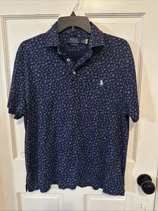 Camisa Polo Ralph Lauren Para Hombre Talla Grande Azul Marino Floral Manga Corta Clásica Calce Ajustado - Imagen 1 de 9
