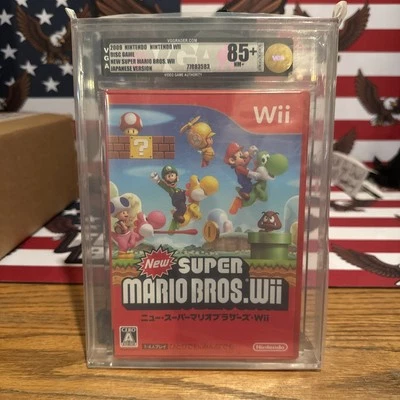 Sealed Japanese New Super Mario Bros. Wii VGA 85+ NM+ - Image 1 of 2