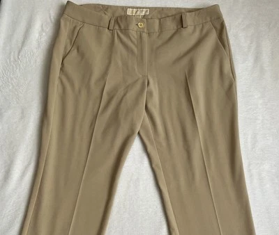 Michael Kors Women's Pants Pleated Size 12 Tan Beige - Image 1 of 4