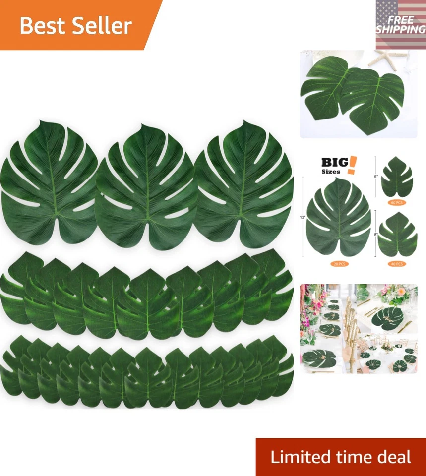 Ligero 120 PIEZAS Hojas de Palma Tropicales - Perfecto para Luau y Fiestas en la Selva Foto 1 de 4