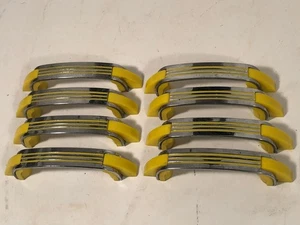 8 Vintage Chrome/Yellow Drawer pulls,Cabinet handle,Art Deco Atomic age 50s USA - Picture 1 of 12