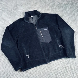 Vintage Patagonia Retro-X Fleecejacke Herren XL schwarz Quarter Zip Deep Pile - Bild 1 von 12