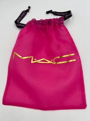 Bolsa/bolsa de maquillaje MAC Cosmetics ROSA/DORADA 8"x10" NUEVAS FOTOS AUTÉNTICAS Foto 1 de 3