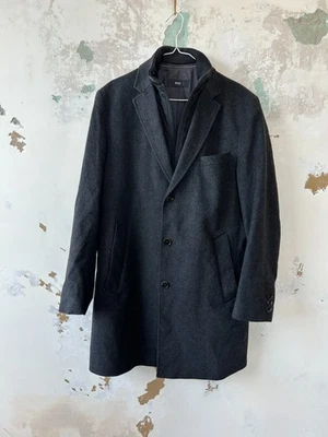 Hugo Boss overcoat wool men coat jacket size 44/54 - Image 1 of 4
