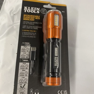 Klein Tools (56412) Rechargeable LED Flashlight with Worklight #4123 - Image 1 of 3