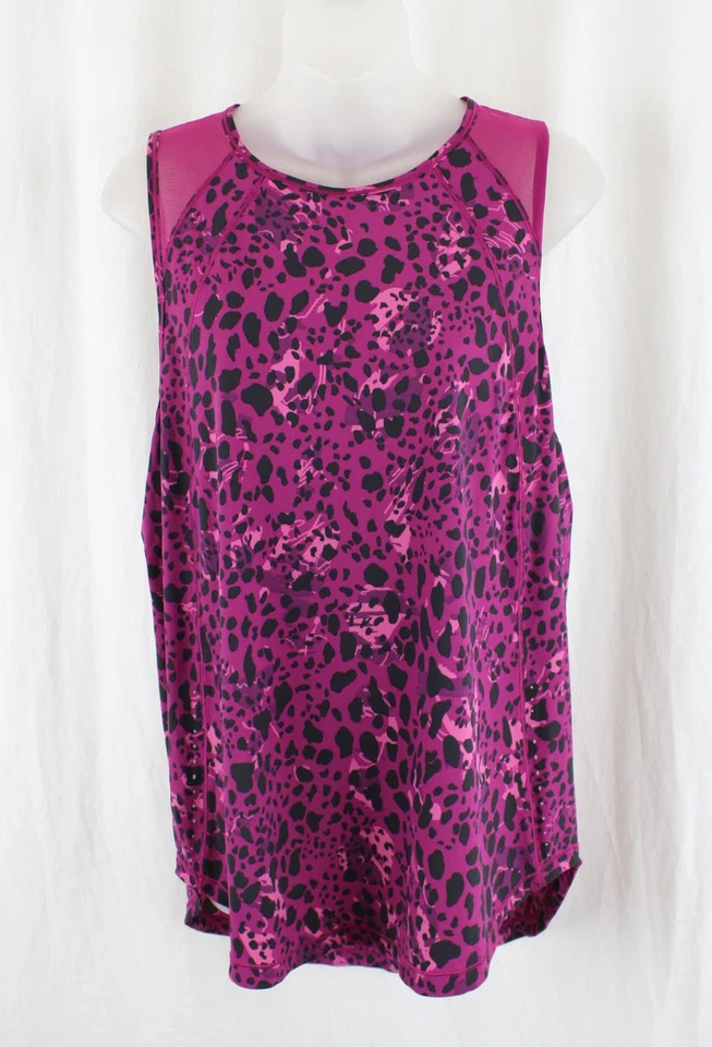 Blusa Lululemon Feminina Rosa Preta Estampa de Animais Sem Mangas Roupa Ativa Tamanho 10 - Imagem 1 de 3