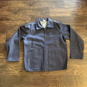 Vintage Quality B Denim Blue Zip Up Jacket Size Medium - Picture 1 of 17