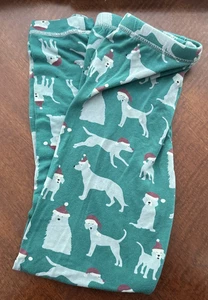 Kickee Kids Green Dogs Holiday Christmas Pajama Bottoms Pants Sz 6 - Picture 1 of 5