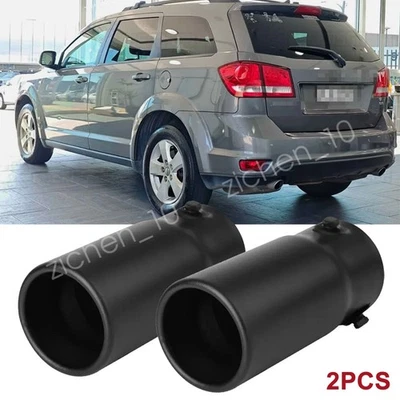 For Dodge Journey 2PCS Stainless Steel Black Rear Exhaust Pipe Tail Muffler Tip - Image 1 of 4