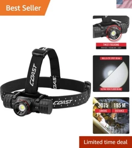 2075 Lumen USB-C Rechargeable-Dual Power LED Headlamp withPURE Beam Twist Foc... - Picture 1 of 12