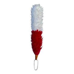 Ejército Militar - Rojo/Blanco - Pluma/Hackle Composición 12" tamaño - Imagen 1 de 3