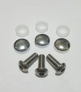 3 Chrome Stainless Steel Windshield Screen Fairing Bolts 96-13 Harley Windscreen - Picture 1 of 3