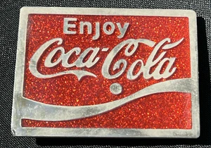 Awesome, Sparkly, "Enjoy Coca-Cola" Belt Buckle - Picture 1 of 6