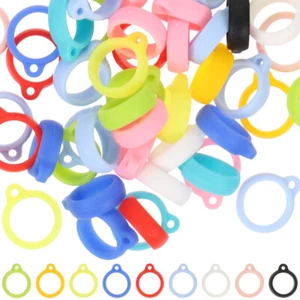 50 Pcs -loss Silicone Ring Hanging Ropes Rings Lost Man Lanyard - Photo 1 sur 12