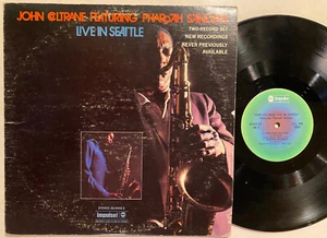 JOHN COLTRANE & PHAROAH SANDERS Live in Seattle McCoy Tyner Elvin Jones 2 x LP - Picture 1 of 3