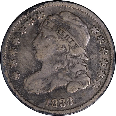 1833 Capped Bust Dime - Last 3 High ~ Fine Details - Image 1 of 2