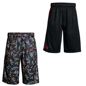 NEW Boys UA Under Armour Stunt Printed Basketball Training Shorts - Picture 1 of 6