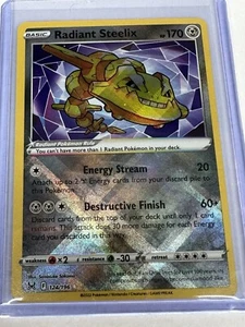Radiant Steelix Raro 124/196 Origen Perdido Pokemon Juego de Cartas Coleccionables Casi Nuevo - Imagen 1 de 2