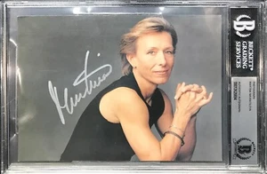 Martina Navratilova Autographed Signed WIMBLEDON Tennis 5x7 Photo Beckett BAS - Picture 1 of 2