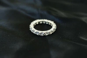 CHARTER CLUB SILVER TONE PAVE CUBIC ZIRCONIA 6 RING WOMENS NEW - Picture 1 of 2
