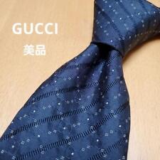 Excellent GUCCI TIE Authentic Gg Pattern Navy Blue Luxury High Brand