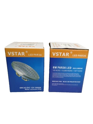 X2 - Vstar LED PAR36 35W Halogen Replacement Bulb 6W LED 650 LMS - Image 1 of 2