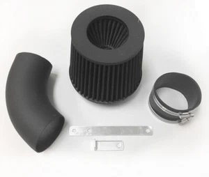 Negro recubierto para 2000-2005 Buick Lesabre 3.8L V6 Kit de sistema de admisión de aire + filtro - Imagen 1 de 2