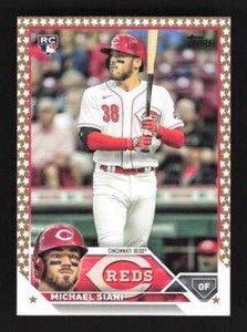 Michael Siani RC 2023 Topps  Gold Star Parallel Cincinnati Reds #654
