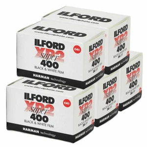 5x Ilford XP2 Super Black and White 35mm Film - 36 Exposure