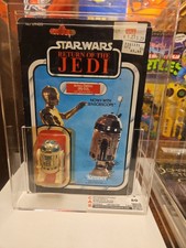 Star Wars Vintage MOC ROTJ R2-D2 Sensorscope (Gold Dome) action figure (375) 77 Back A 1983 Kenner