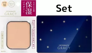 INTEGRATE GRACY Powder Foundation Moist Pact EX Refill Ochre10 Compact Case Set - Picture 1 of 12