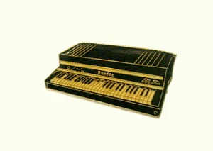 Vintage Rhodes Forty Four Key Board Music Pop Rock Band Pin 1980s New NOS - Picture 1 of 3