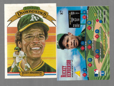 Rickey Henderson  2 card lot  Athletics Donruss D K/Pinnage   *COMBINE SHIPPING*