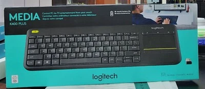 Logitech Media K400 Plus keyboard RF Wireless 10 meter 33 Ft range- Black - Image 1 of 3