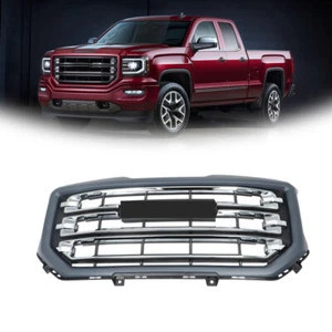 Front Bumper Grille Black Chrome 23496236 For 2016-2019 Gmc Sierra 1500 - Picture 1 of 14